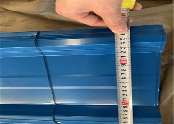 satın al 76mm 17mm Ön Boyalı Oluklu Çatı Kaplama Levhası Oluklu Metal Duvar Panelleri online manufacture