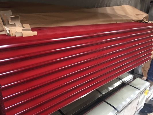 satın al Yapısal 76mm önceden boyanmış dalgalanmış çatı levhası GI Mat bitirme ile dalgalanmış levha online manufacture